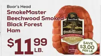 DeCicco & Sons Boar's Head SmokeMaster Beechwood Smoked Black Forest Ham offer