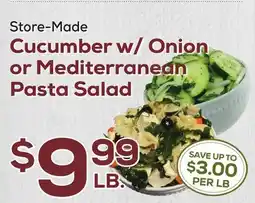 DeCicco & Sons Cucumber w/Onion or Mediterranean Pasta Salad offer