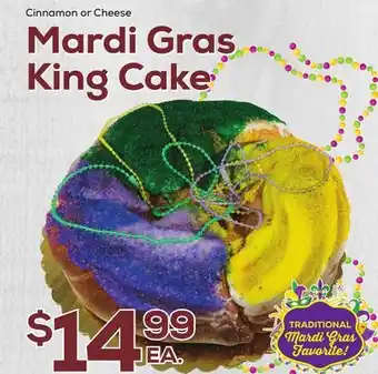 DeCicco & Sons Cinnamon or Cheese Mardi Gras King Cake offer