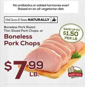 DeCicco & Sons Chops or Boneless Pork Chops offer