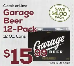 DeCicco & Sons Classic or Lime Garage Beer 12-Pack offer