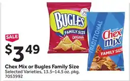 Stop&Shop Chex Mix or Bugles Family Size offer