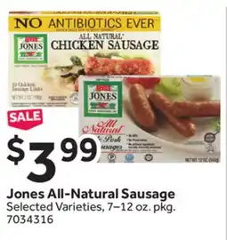 Stop&Shop Jones All-Natural Sausage offer