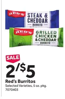 Stop&Shop Red's Burritos offer