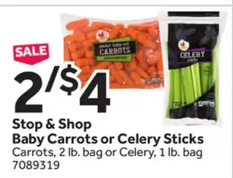 Stop&Shop Stop & Shop Baby Carrots or Celery Sticks offer