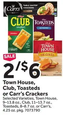 Stop&Shop Town House, Club, Toasteds or Carr's Crackers offer