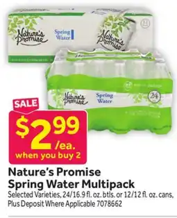 Stop&Shop Nature's Promise Spring Water Multipack offer