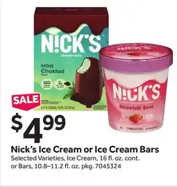 Stop&Shop Nick's Ice Cream or Ice Cream Bars offer