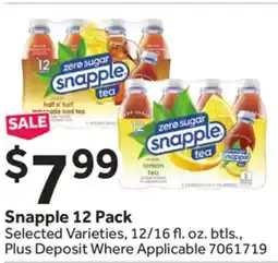 Stop&Shop Snapple 12 Pack offer