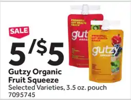 Stop&Shop Gutzy Organic Fruit Squeeze offer