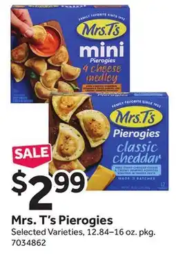 Stop&Shop Mrs. T's Pierogies offer