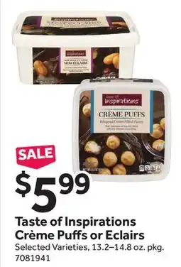 Stop&Shop Taste of Inspirations Crème Pu s or Eclairs offer