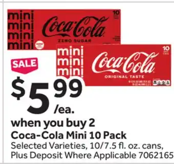 Stop&Shop Coca-Cola Mini 10 Pack offer