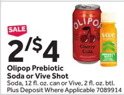 Stop&Shop Olipop Prebiotic Soda or Vive Shot offer