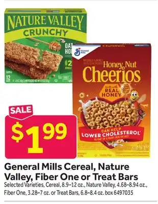 Stop&Shop General Mills Cereal, Nature Valley, Fiber One or Treat Bars offer