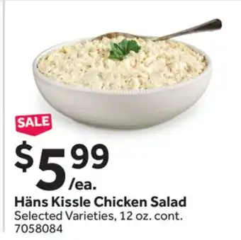 Stop&Shop Häns Kissle Chicken Salad offer