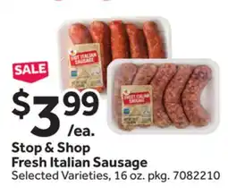 Stop&Shop Stop & Shop Fresh Italian Sausage offer