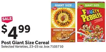 Stop&Shop Post Giant Size Cereal offer