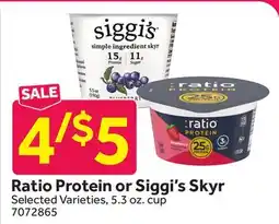 Stop&Shop Ratio Protein or Siggi's Skyr offer