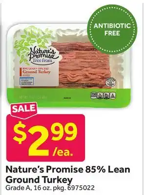 Stop&Shop Nature's Promise 85% Lean Ground Turkey offer