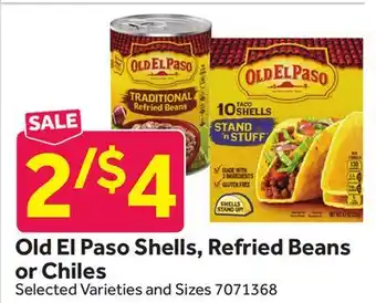 Stop&Shop Old El Paso Shells, Refried Beans or Chiles offer