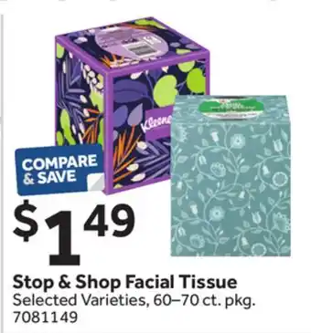 Stop&Shop Stop & Shop Facial Tissue offer