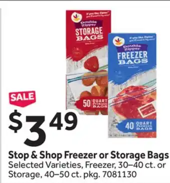 Stop&Shop Stop & Shop Freezer or Storage Bags offer