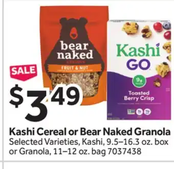 Stop&Shop Kashi Cereal or Bear Naked Granola offer