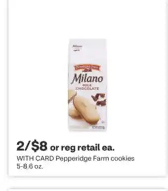 CVS Pepperidge Farm cookies 5-8.6 oz offer