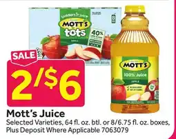 Stop&Shop Mott's Juice offer