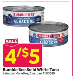 Stop&Shop Bumble Bee Solid White Tuna offer