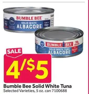 Stop&Shop Bumble Bee Solid White Tuna offer