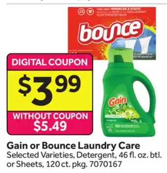 Stop&Shop Gain or Bounce Laundry Care offer