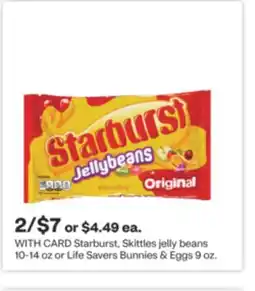 CVS Starburst, Skittles jelly beans 10-14 oz or Life Savers Bunnies & Eggs 9 oz offer