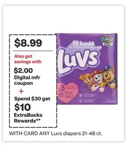 CVS ANY Luvs diapers 21-48 ct offer