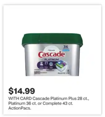 CVS Cascade Platinum Plus 28 ct., Platinum 36 ct. or Complete 43 ct offer