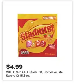 CVS ALL Starburst, Skittles or Life Savers 12-15.6 oz offer