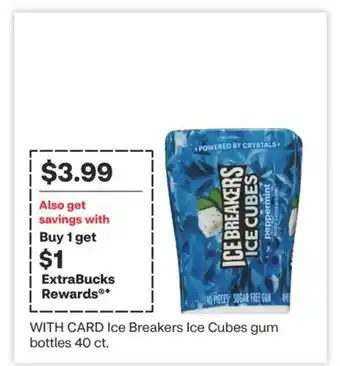 CVS Ice Breakers Ice Cubes gum bottles 40 ct offer