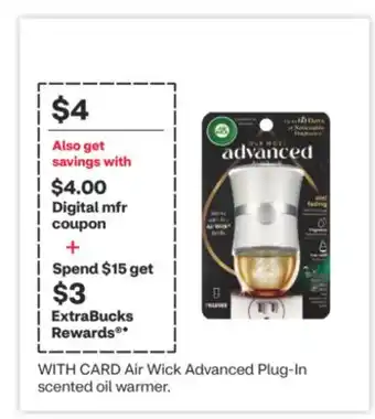 CVS Air Wick Advanced Plug-In scented oil warmer offer