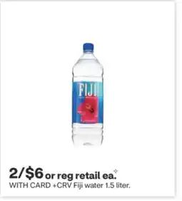 CVS Fiji water 1.5 liter offer