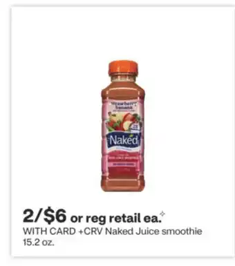 CVS Naked Juice smoothie 15.2 oz offer