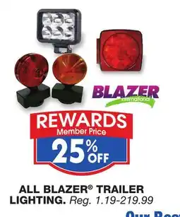 Blain's Farm & Fleet ALL BLAZER TRAILER LIGHTING offer