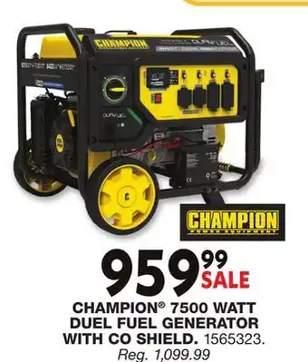 Blain's Farm & Fleet CHAMPION 7500 WATT DUEL FUEL GENERATOR WITH CO SHIELD offer