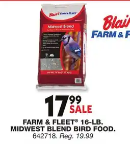 Blain's Farm & Fleet FARM & FLEET 16-LB. MIDWEST BLEND BIRD FOOD offer