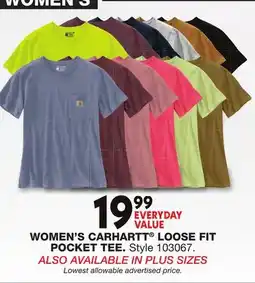 Blain's Farm & Fleet WOMEN'S CARHARTT LOOSE FIT POCKET TEE offer