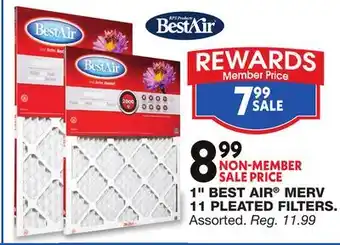 Blain's Farm & Fleet 1 BEST AIR MERV 11 PLEATED FILTERS offer