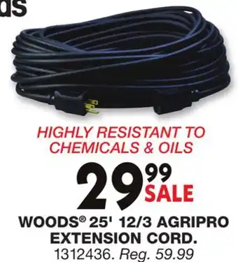 Blain's Farm & Fleet WOODS 25' 12/3 AGRIPRO EXTENSION CORD offer