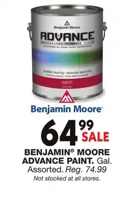 Blain's Farm & Fleet BENJAMIN MOORE ADVANCE PAINT offer