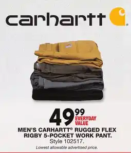 Blain's Farm & Fleet MEN'S CARHARTT RUGGED FLEX RIGBY 5-POCKET WORK PANT offer