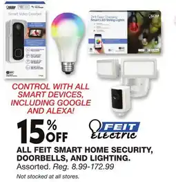 Blain's Farm & Fleet ALL FEIT SMART HOME SECURITY, DOORBELLS, AND LIGHTING offer